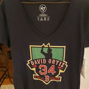 MLB Boston Red Sox David Ortiz '47 V-neck t-shirt
